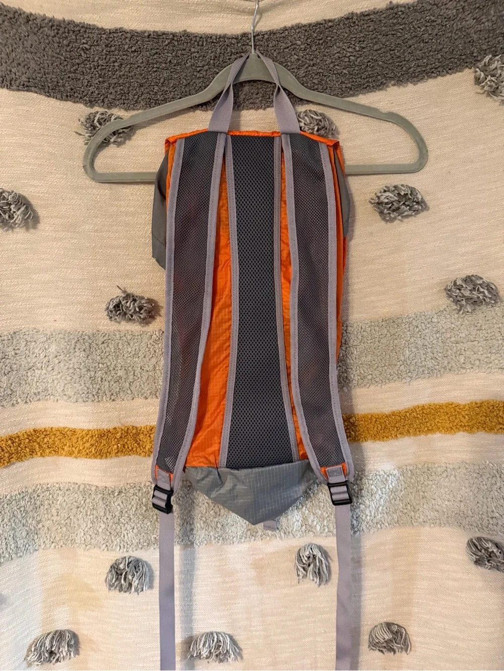 L.L. Bean Bright Orange Backpack with Gray Accents